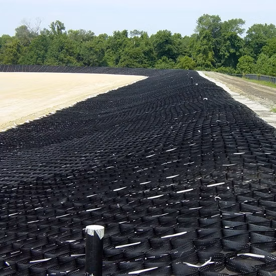 100mm 플라스틱 HDPE 자갈 안정제 그리드 포장 기계 경사 토양 보호 Geocell